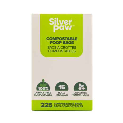 Picture of PET WASTE BAG SILVER PAW COMPOST LEAK PROOF 9in x 13in - 225/box
