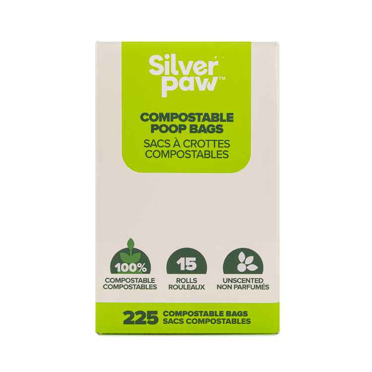 Picture of PET WASTE BAG SILVER PAW COMPOST LEAK PROOF - 9in x 13in 225 / box