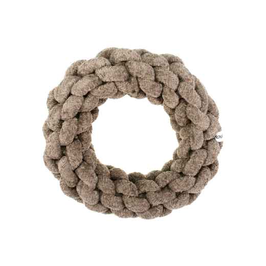 Picture of TOY DOG VELVET KNOTTED ROPE Ring Brown - 7.5in