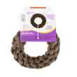Picture of TOY DOG VELVET KNOTTED ROPE Ring Brown - 7.5in