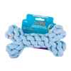 Picture of TOY DOG VELVET KNOTTED ROPE Bone Blue - 8in