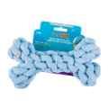 Picture of TOY DOG VELVET KNOTTED ROPE Bone Blue - 8in