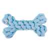 Picture of TOY DOG VELVET KNOTTED ROPE Bone Blue - 8in