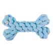 Picture of TOY DOG VELVET KNOTTED ROPE Bone Blue - 8in