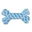 Picture of TOY DOG VELVET KNOTTED ROPE Bone Blue - 8in
