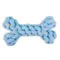 Picture of TOY DOG VELVET KNOTTED ROPE Bone Blue - 8in
