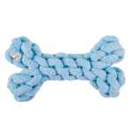 Picture of TOY DOG VELVET KNOTTED ROPE Bone Blue - 8in
