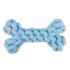 Picture of TOY DOG VELVET KNOTTED ROPE Bone Blue - 8in