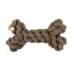Picture of TOY DOG VELVET KNOTTED ROPE Bone Brown - 8in