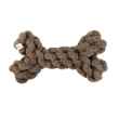 Picture of TOY DOG VELVET KNOTTED ROPE Bone Brown - 8in