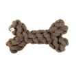 Picture of TOY DOG VELVET KNOTTED ROPE Bone Brown - 8in