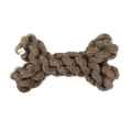 Picture of TOY DOG VELVET KNOTTED ROPE Bone Brown - 8in