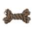 Picture of TOY DOG VELVET KNOTTED ROPE Bone Brown - 8in