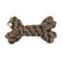 Picture of TOY DOG VELVET KNOTTED ROPE Bone Brown - 8in