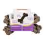 Picture of TOY DOG VELVET KNOTTED ROPE Bone Brown - 8in