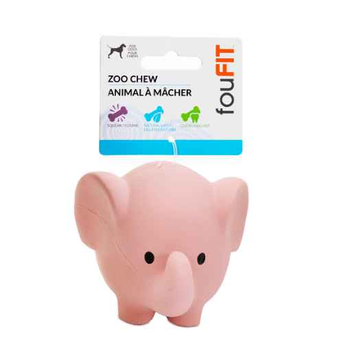 Picture of TOY DOG ZOO CHEW LATEX TOYS Pink Elephant - 4in