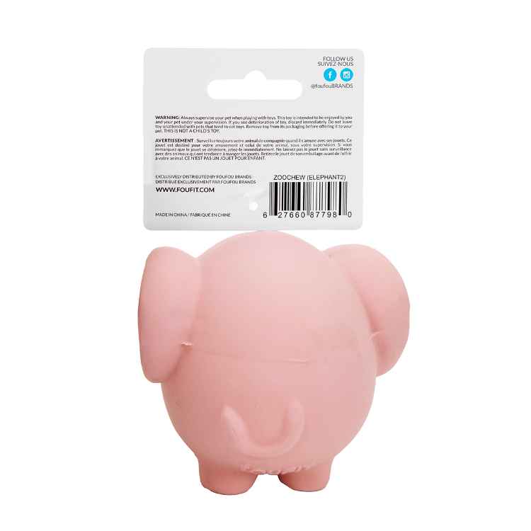 Picture of TOY DOG ZOO CHEW LATEX TOYS Pink Elephant - 4in