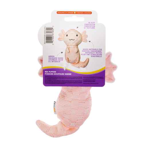 Picture of TOY DOG PUFF PLUSHIES UNDER THE SEA COLLECTION Axolotl - 7in