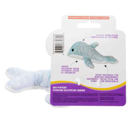 Picture of TOY DOG PUFF PLUSHIES UNDER THE SEA COLLECTION Dolphin - 7in