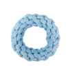 Picture of TOY DOG VELVET KNOTTED ROPE Ring Blue - 7.5in