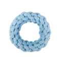 Picture of TOY DOG VELVET KNOTTED ROPE Ring Blue - 7.5in