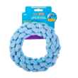 Picture of TOY DOG VELVET KNOTTED ROPE Ring Blue - 7.5in