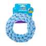 Picture of TOY DOG VELVET KNOTTED ROPE Ring Blue - 7.5in