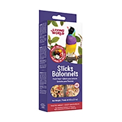 Picture of LIVING WORLD AVIAN FINCH STICKS FRUIT MELODY 60g (80720) 2/pk – 2.1oz