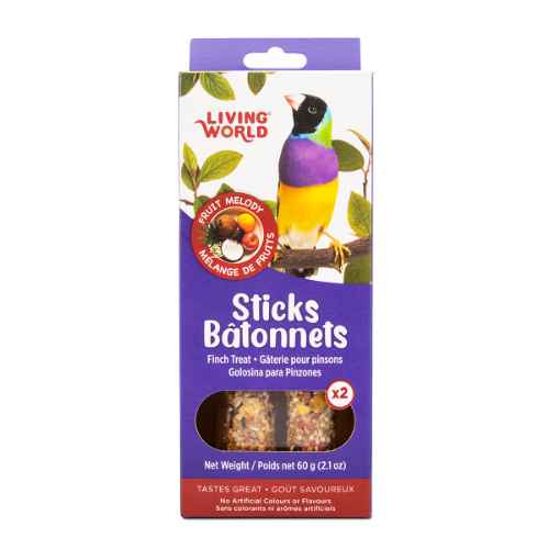 Picture of LIVING WORLD AVIAN FINCH STICKS FRUIT MELODY 60g (80720) 2/pk – 2.1oz