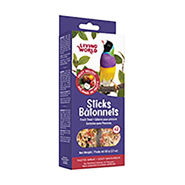 Picture of LIVING WORLD AVIAN FINCH STICKS FRUIT MELODY 60g (80720) 2/pk – 2.1oz