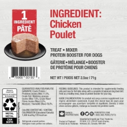 Picture of PUREBITES CANINE PROTEIN PATE Chicken - 12 x 2.5oz/71g