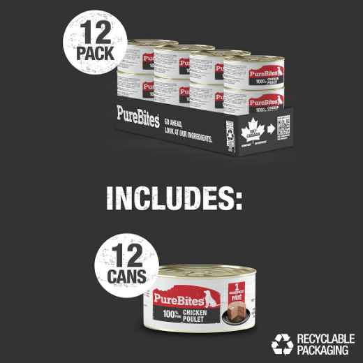Picture of PUREBITES CANINE PROTEIN PATE Chicken - 12 x 2.5oz/71g