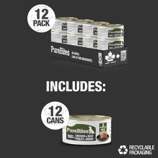 Picture of PUREBITES CANINE PATE Chicken & Beef - 12 x 2.5oz/71g