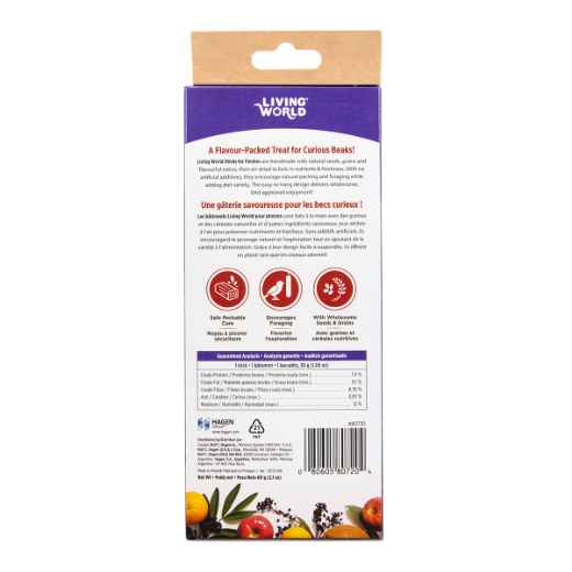 Picture of LIVING WORLD AVIAN FINCH STICKS FRUIT MELODY 60g (80720) 2/pk – 2.1oz