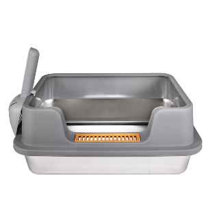 Picture of CAT LITTER BOX STEEL Simons with RIM & SCOOP - 50 x 35 x 22cm