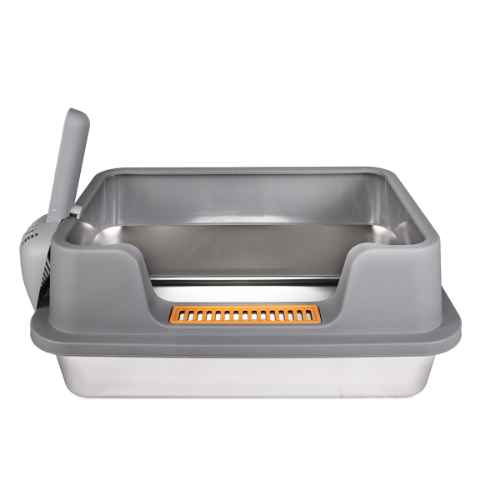 Picture of CAT LITTER BOX STEEL Simons with RIM & SCOOP - 50 x 35 x 22cm