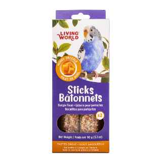 Picture of LIVING WORLD AVIAN BUDGIE STICKS Honey Drizzle 90g (80711) 2/pk - 3.2oz