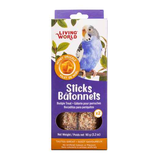 Picture of LIVING WORLD AVIAN BUDGIE STICKS Honey Drizzle 90g (80711) 2/pk - 3.2oz