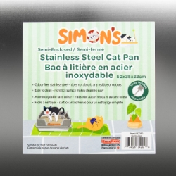 Picture of CAT LITTER BOX STEEL Simons with RIM & SCOOP - 19.7 x 13.8 x 8.7in