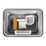 Picture of CAT LITTER BOX STEEL Simons with RIM & SCOOP - 50 x 35 x 22cm