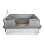 Picture of CAT LITTER BOX STEEL Simons with RIM & SCOOP - 60 x 40 x 27cm