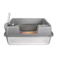 Picture of CAT LITTER BOX STEEL Simons with RIM & SCOOP - 60 x 40 x 27cm