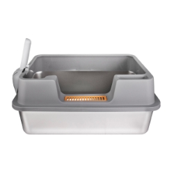 Picture of CAT LITTER BOX STEEL Simons with RIM & SCOOP - 23.6 x 15.7 x 10.6in