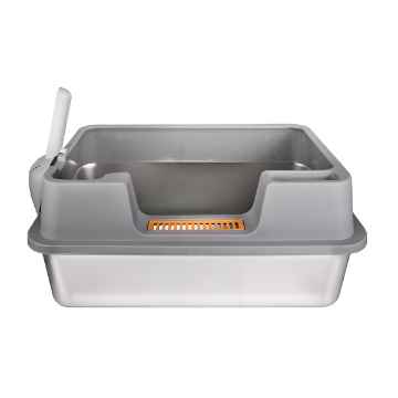 Picture of CAT LITTER BOX STEEL Simons with RIM & SCOOP - 60 x 40 x 27cm
