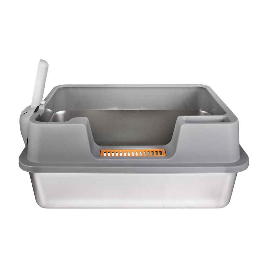 Picture of CAT LITTER BOX STEEL Simons with RIM & SCOOP - 60 x 40 x 27cm