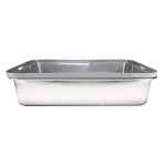 Picture of CAT LITTER BOX STEEL Simons with RIM & SCOOP - 50 x 35 x 22cm