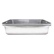 Picture of CAT LITTER BOX STEEL Simons with RIM & SCOOP - 50 x 35 x 22cm