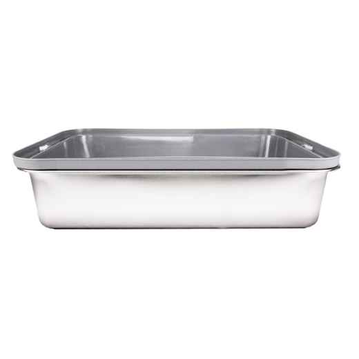 Picture of CAT LITTER BOX STEEL Simons with RIM & SCOOP - 50 x 35 x 22cm