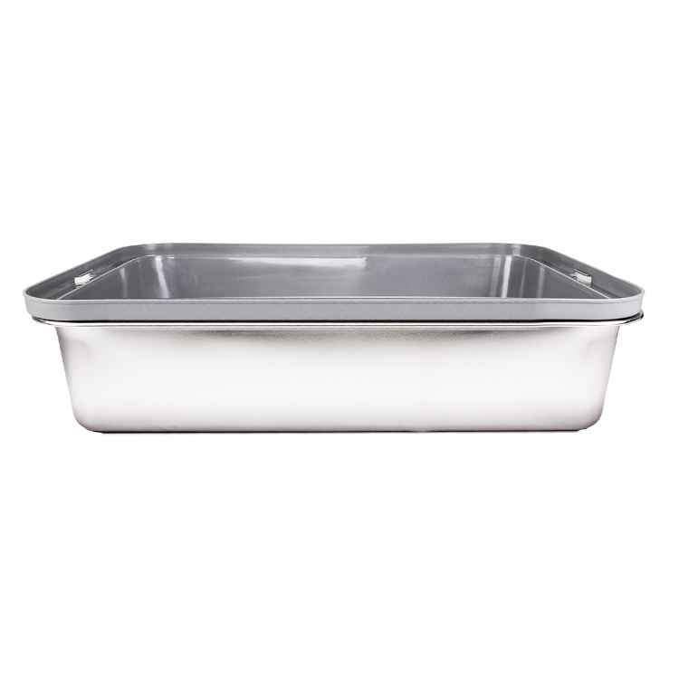 Picture of CAT LITTER BOX STEEL Simons with RIM & SCOOP - 50 x 35 x 22cm