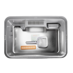 Picture of CAT LITTER BOX STEEL Simons with RIM & SCOOP - 23.6 x 15.7 x 10.6in